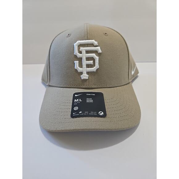 Nike Other - Nike San Francisco Giants Khaki Club Cap Adjustable Hat Cap Size M/L Structure
